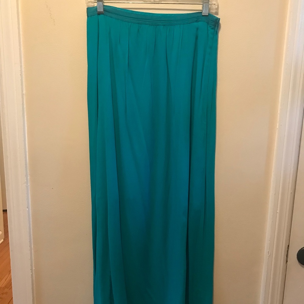 Teal maxi skirt